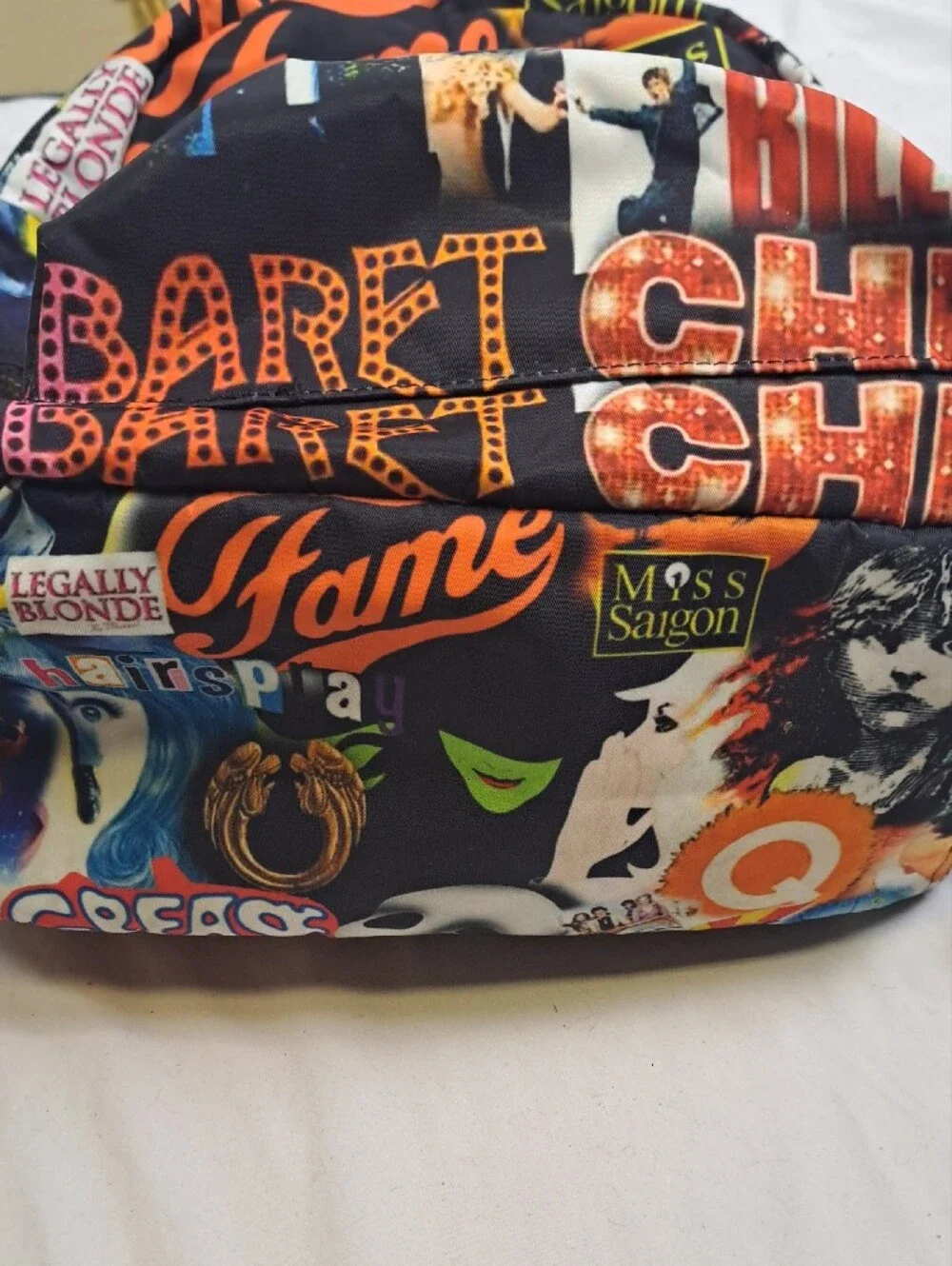 Broadway Musical Theater Poster Print Graphic Backpack Wicked Phantom Grease NYC